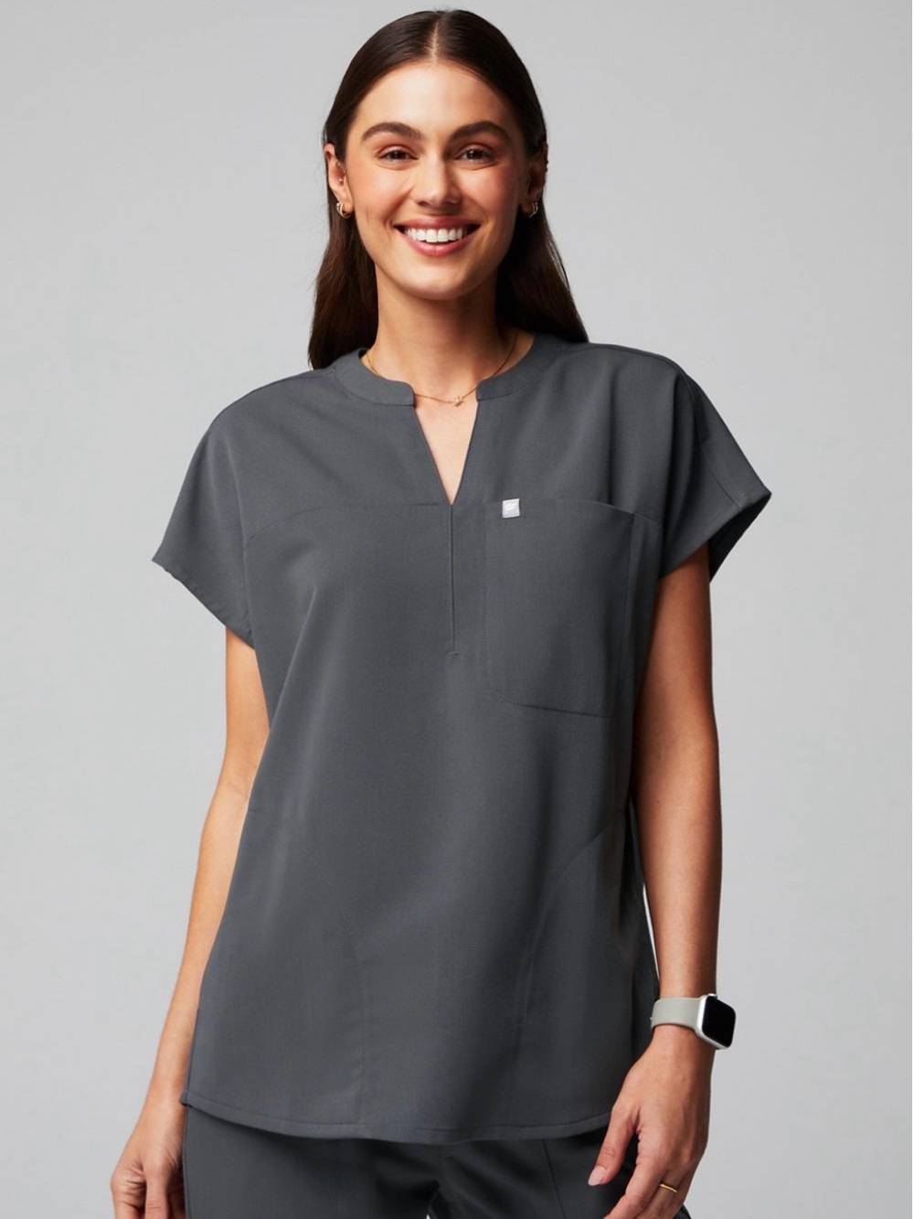 Fabletics Evolve Oversized Scrub Top in Onyx